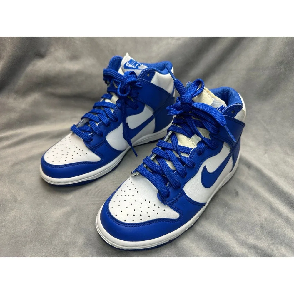 Nike Dunk High Kentucky Blue BG 4Y White Game Royal Kids Sneakers 2021